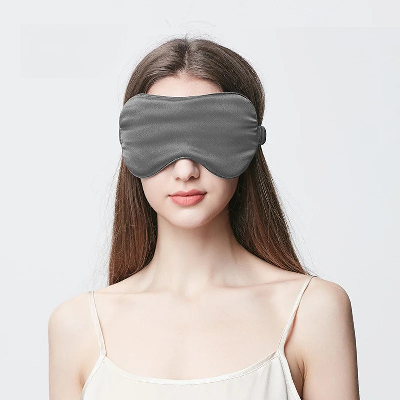 22 Momme 100% Mulberry Silk Sleep Set – Eye Mask, Headband & Scrunchie, Light-Blocking