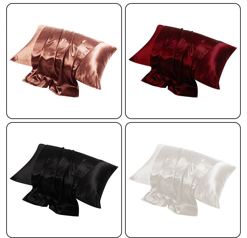 100% Mulberry Silk Pillowcase with Hidden Zipper, 22 Momme Double-Sided Satin Weave, Hypoallergenic, 10 Colors