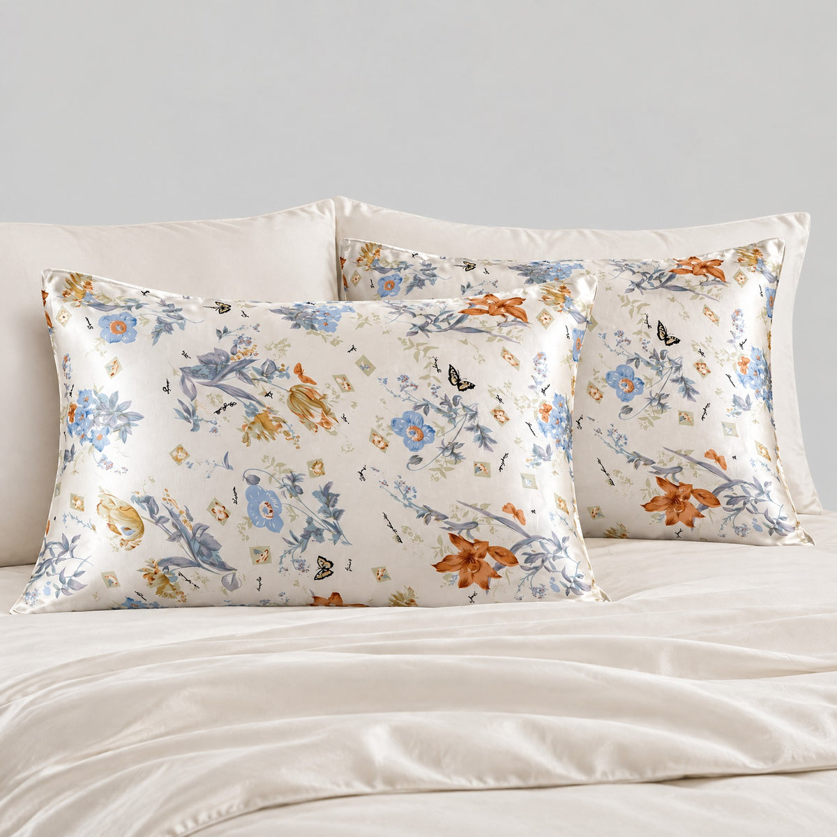 Wheat Sprig Printed Mulberry Silk Pillowcase – 20 x 30 in