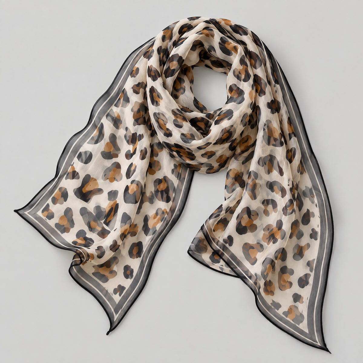 Wilderness Gold Mulberry Silk Long Scarf – 13 x 63 in