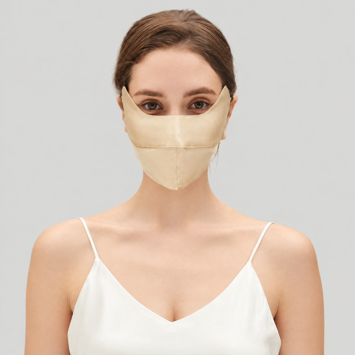 Double-Layer Mulberry Silk Half-Face Sun Mask