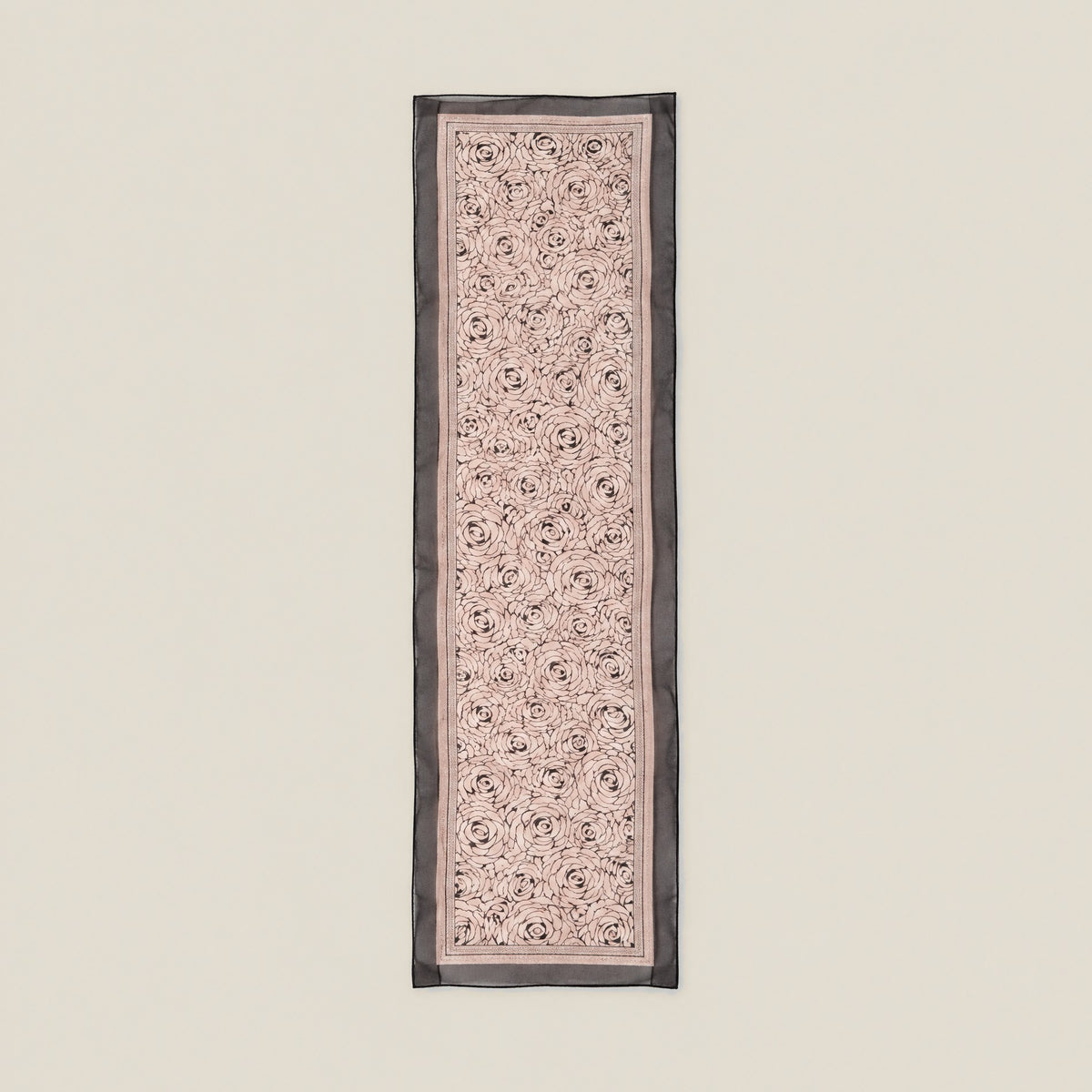 Nude Pink Rose mulberry silk long scarf