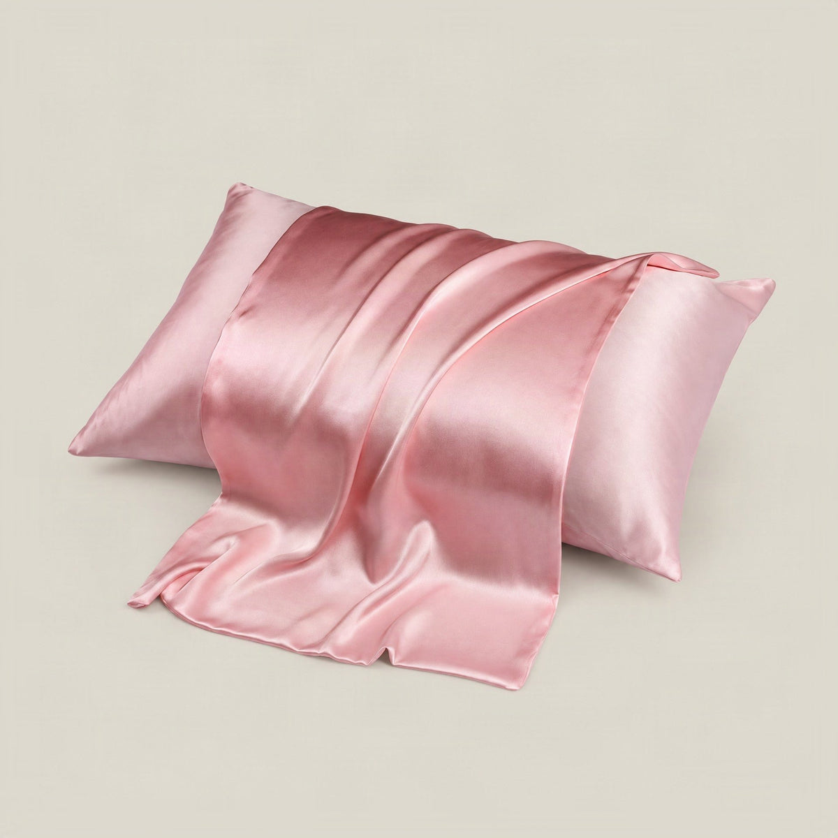 SuuSilk 22 Momme glossy double-sided silk envelope pillowcase in multicolour with hidden closure, made from 100% mulberry sil