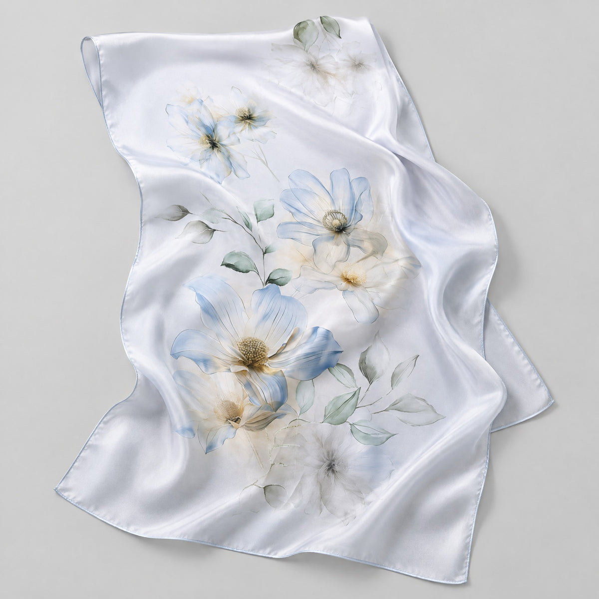 Morning Dew Mulberry Silk Long Scarf – 22 x 68 in