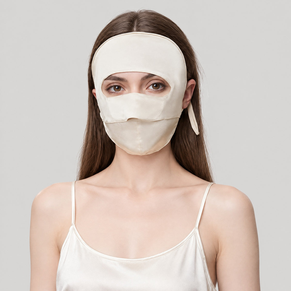 Mulberry Silk Full-Face Sun Cover