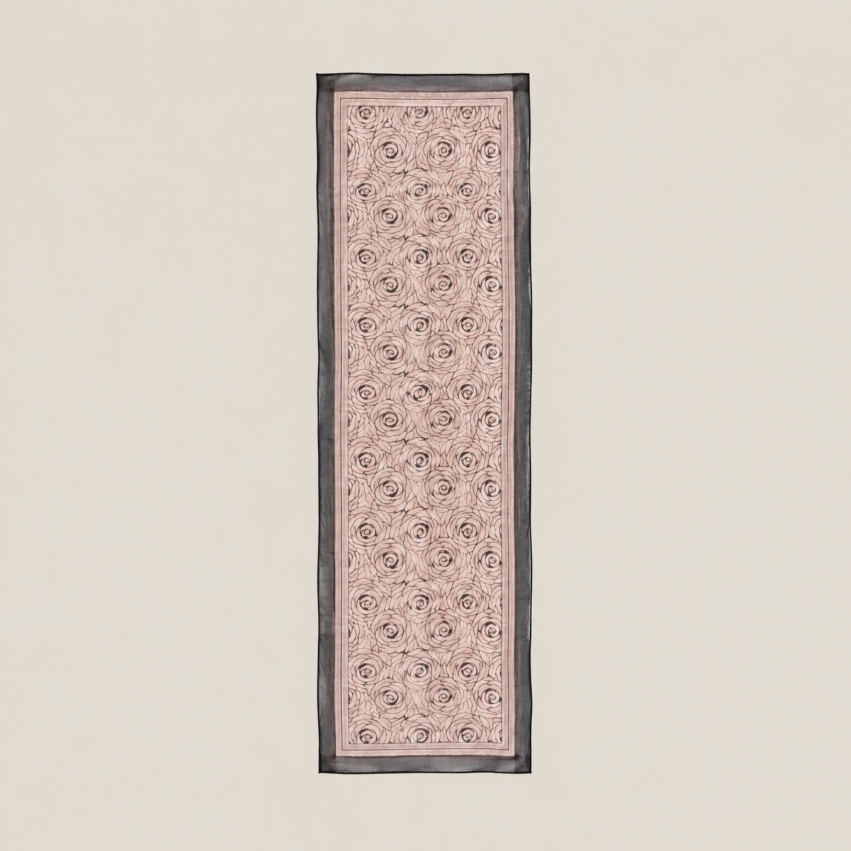 Blush Pink Rose mulberry silk long scarf