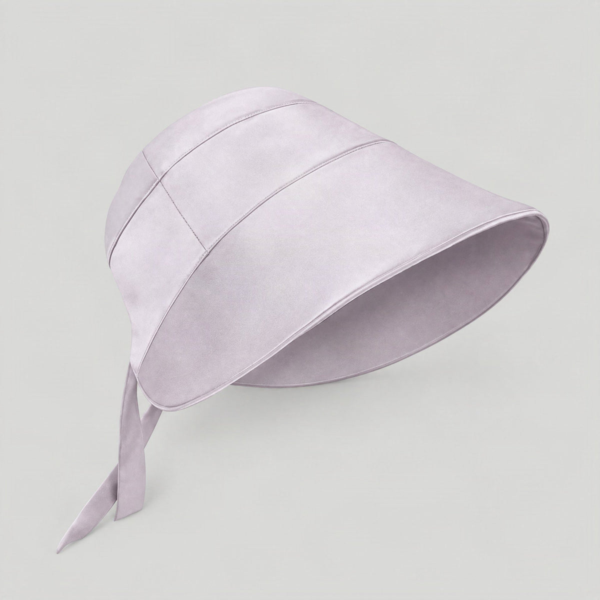Taro Purple Wide-Brim 100% Mulberry Silk Sun Hat – Foldable, UV-Blocking for Outdoor Wear