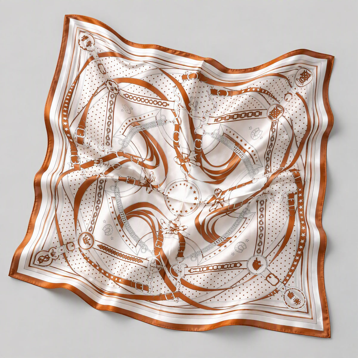 Equestrian Weave Mulberry Silk Square Scarf – 27 in