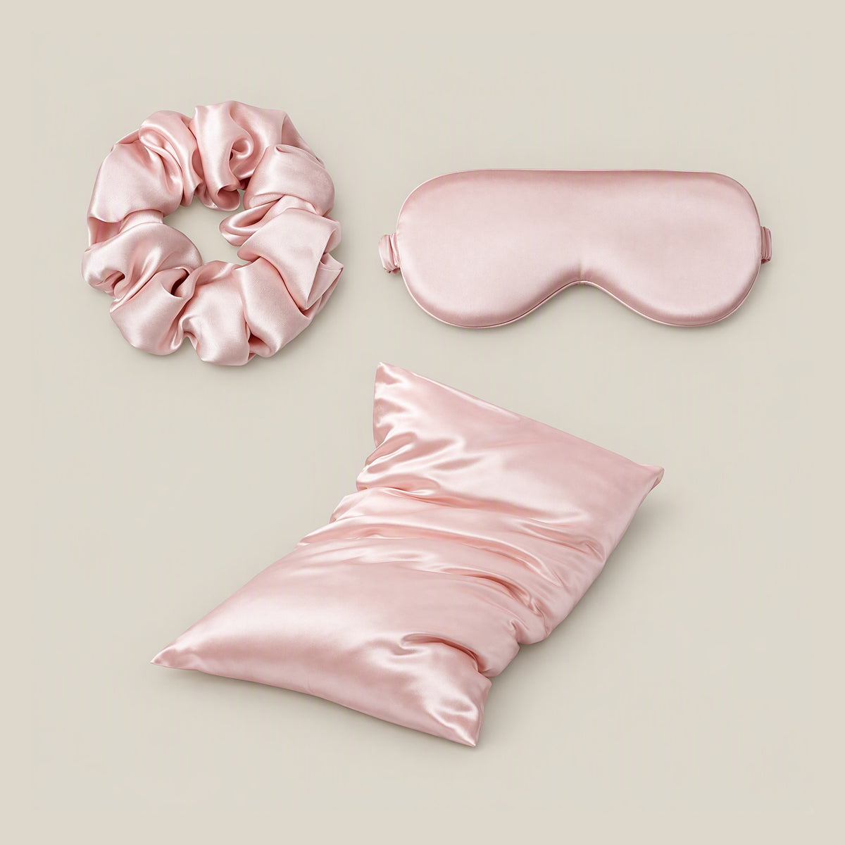 19 Momme Mulberry Silk Travel Set: Pillowcase, Mask & Scrunchie