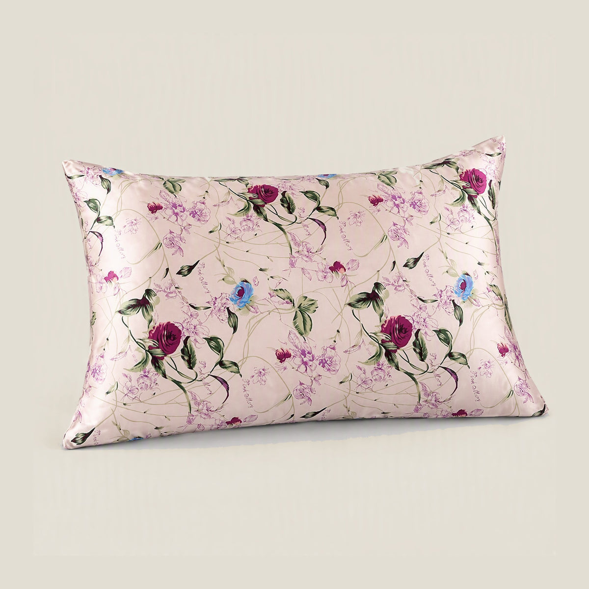 Vintage Rosebud printed mulberry silk pillowcase