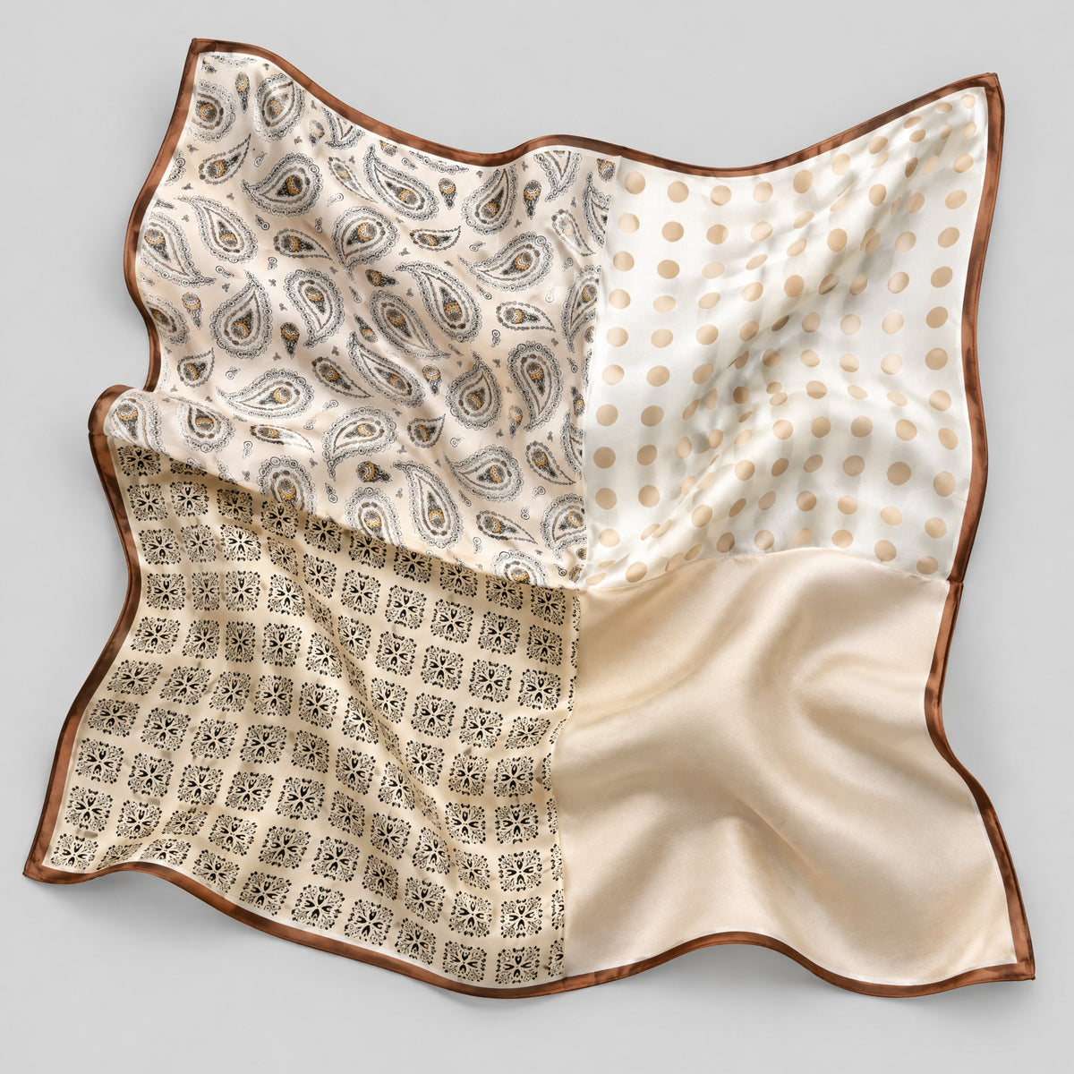 Vintage Classic Mulberry Silk Square Scarf – 27 in