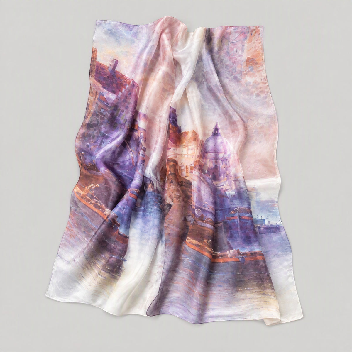 London Jacquard Mulberry Silk Scarf – 43 x 75 in