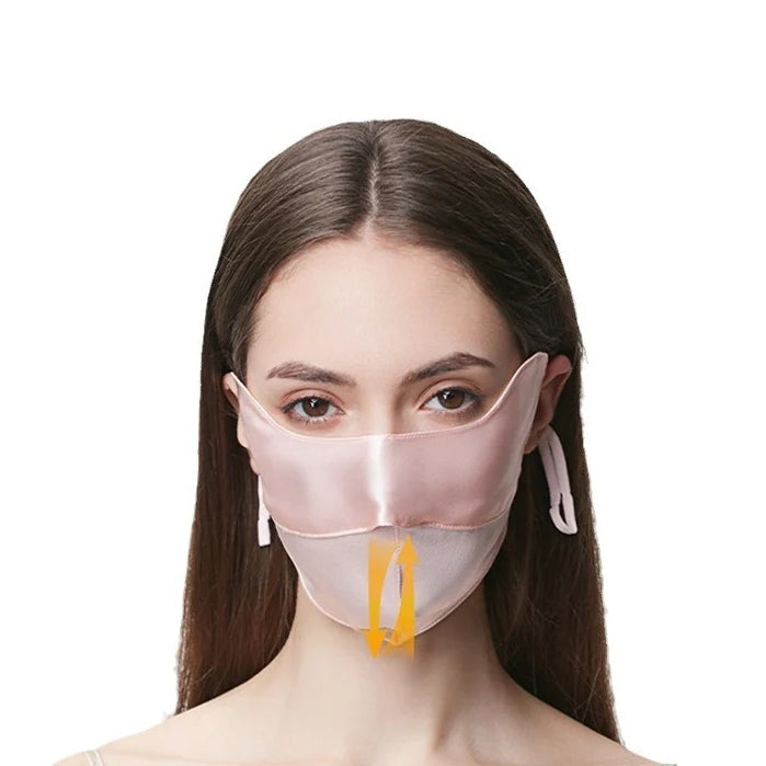 Double-Layer 100% Mulberry Silk Sun Protection Face Mask & Hood – Full Coverage